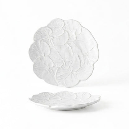 Retro Kiln-Glazed 8-Inch Leaf Plate