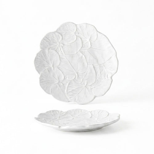 Retro Kiln-Glazed 8-Inch Leaf Plate