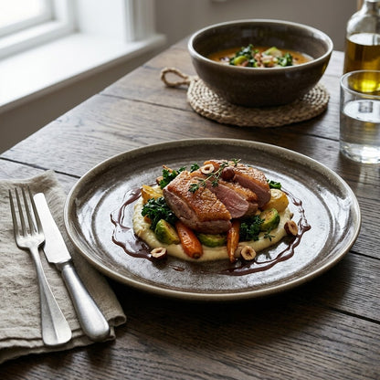 Annuo Coffee Kiln-Glazed Shallow Plate